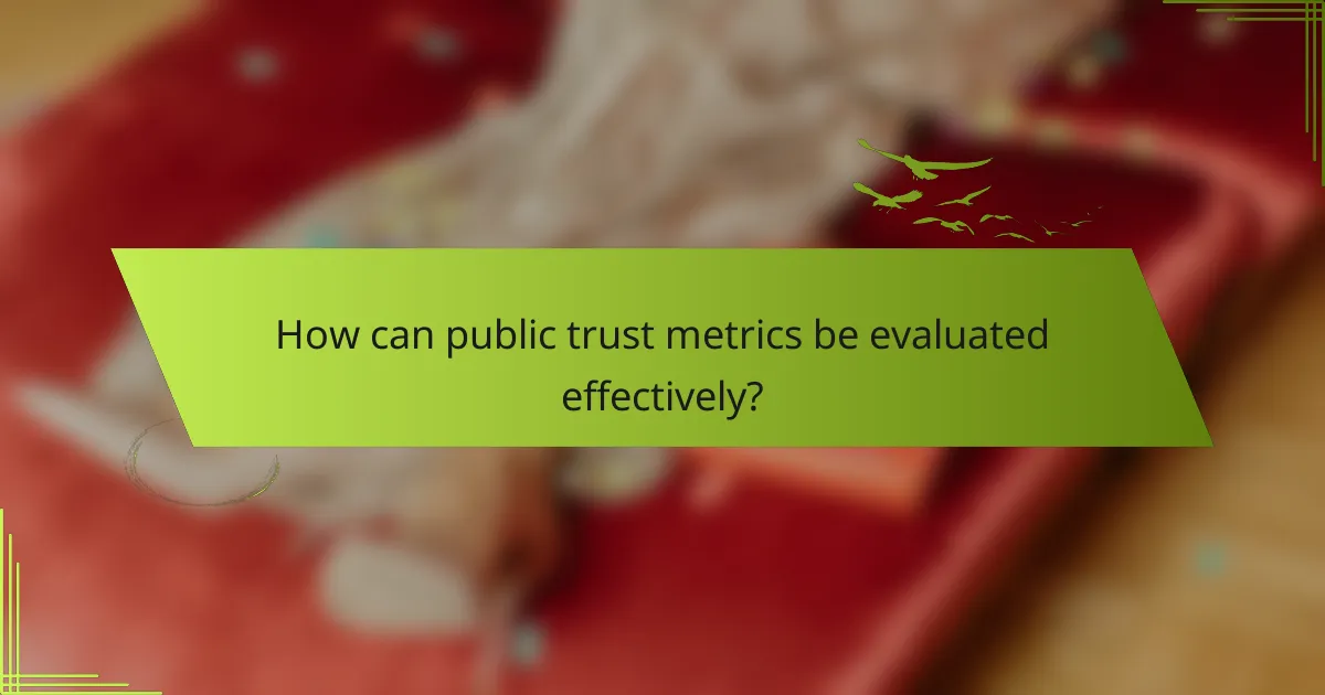 How can public trust metrics be evaluated effectively?