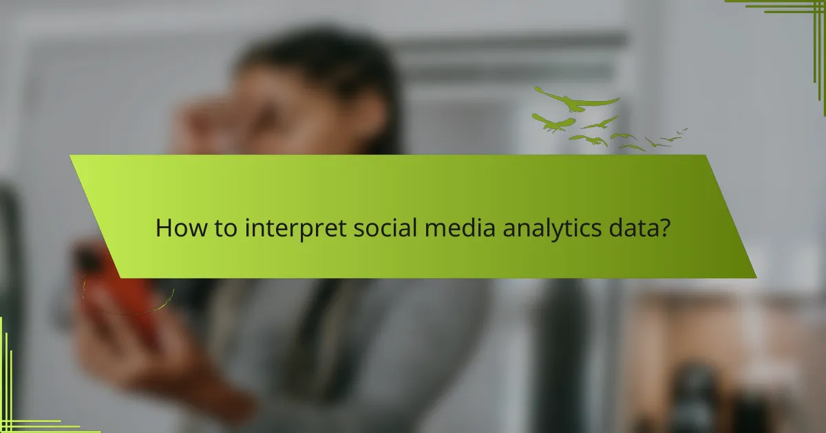 How to interpret social media analytics data?